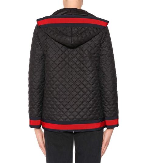 gucci check wool jacket|Gucci black diamond quilted coat.